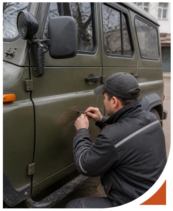 Профессиональное вскрытие автомобиля УАЗ без повреждений в Новоуральске